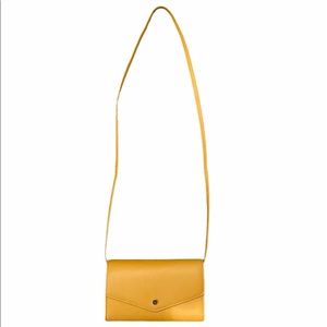 Yellow Clutch with Crossbody Strap